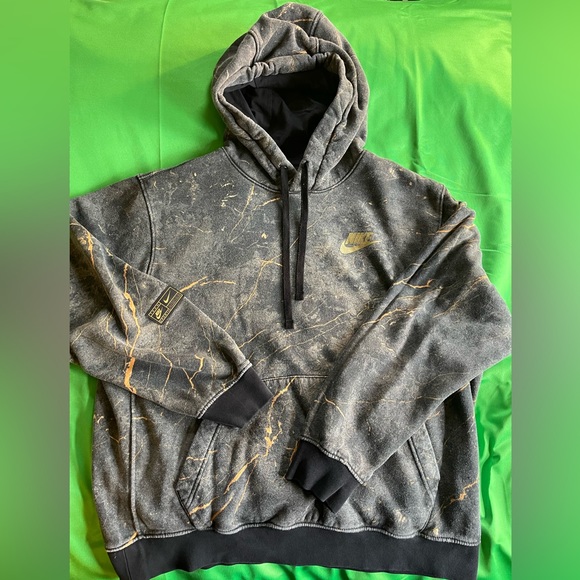 Nike | Shirts | Nike Mens Sportswear Marble Gold Pullover Hoodie | Poshmark